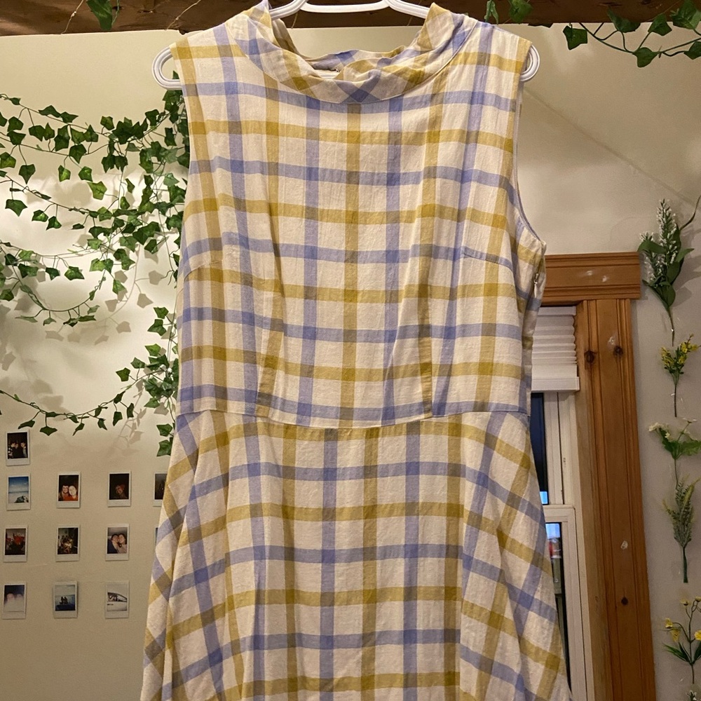Ghangam print dress with side zipper